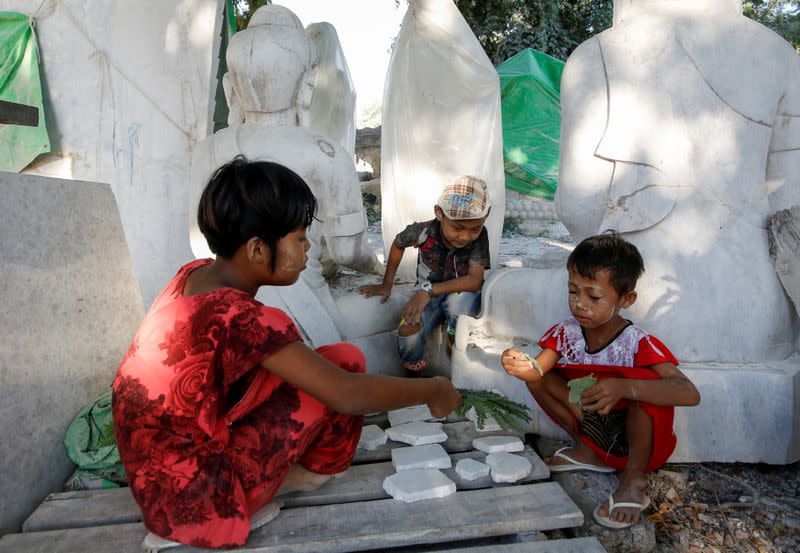 The Wider Image: From statues to toothpaste, the Myanmar village 'blessed' with marble bounty