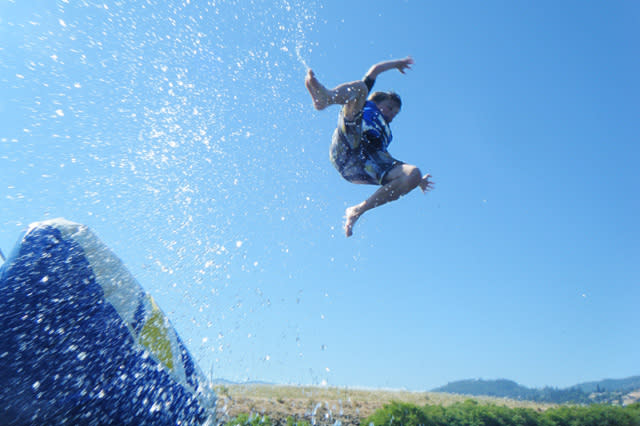 Boy at Aqua Park, Retallack Resort