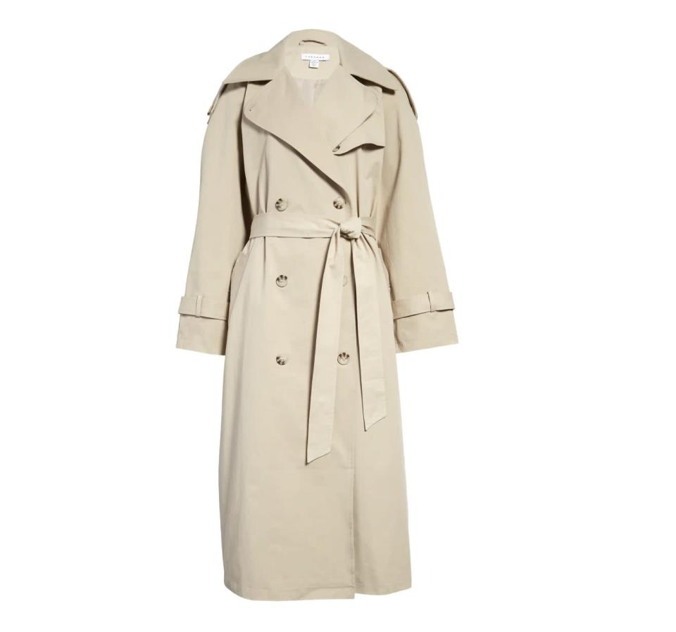 <p>It doesn't get any more classic and timeless than this <span>Topshop Classic Oversize Cotton Trench Coat</span> ($148). Yet it always feels on-trend every fall, winter and spring.</p>