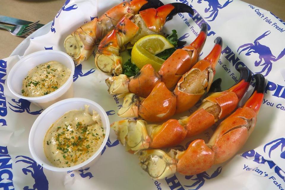 Stone crab claws from Pinchers | courtesy of Naples, Marco Island, Everglades CVB