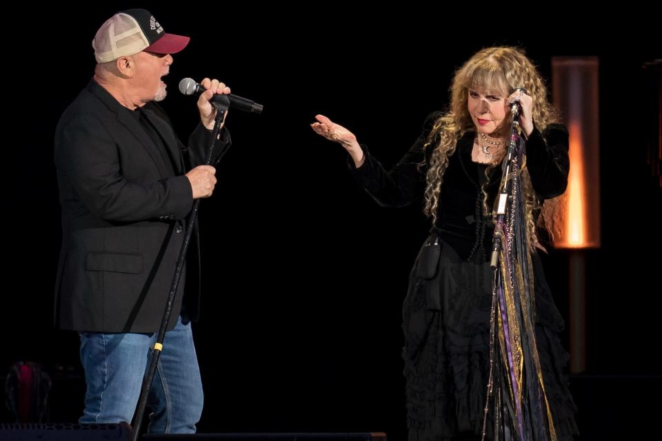 Stevie Nicks performs with Billy Joel at Nissan Stadium in Nashville, Tenn., Friday, May 19, 2023.