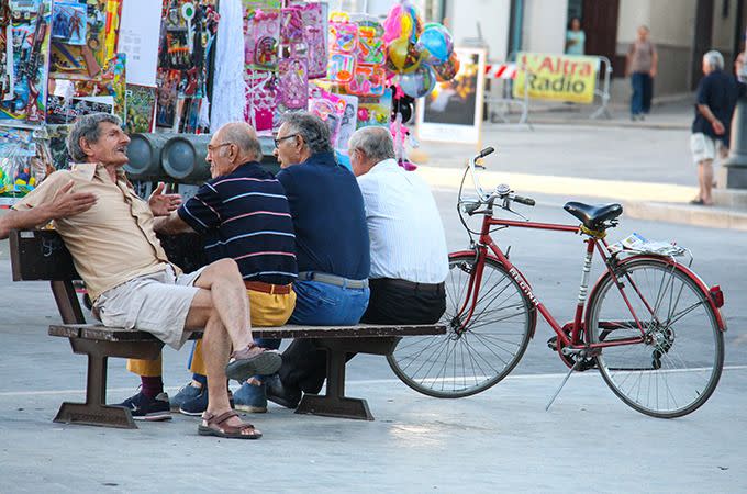 Locals in Bari. Photo: Skye Gilkeson