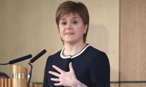 Nicola Sturgeon<br>First Minister Nicola Sturgeon addresses Scotland's Inclusive Growth Conference in Glasgow as she outlines how reducing inequality and creating a fairer society can have significant economic benefits for the country. PRESS ASSOCIATION Photo. Picture date: Friday October 20, 2017. See PA story SCOTLAND Economy. Photo credit should read: Jane Barlow/PA Wire