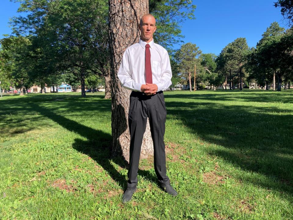 Adam Withrow at Bruner Park in Pueblo on July 11, 2023.