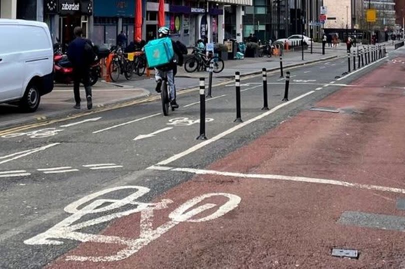 Cycle lane in Croydon