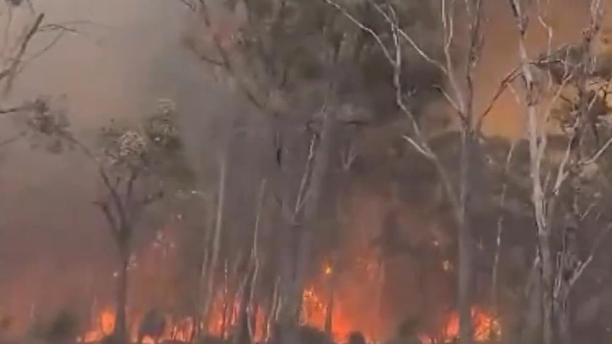 Assignment Freelance Picture Crews battle a fire at Lancelin in WA. Picture: Supplied/DFES.