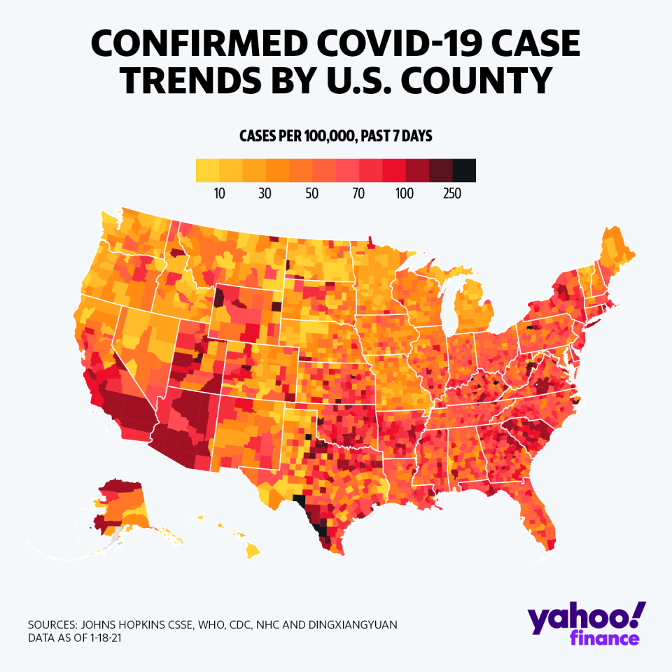 There are over 24 million cases of coronavirus in the U.S. so far. (Graphic: David Foster/Yahoo Finance)