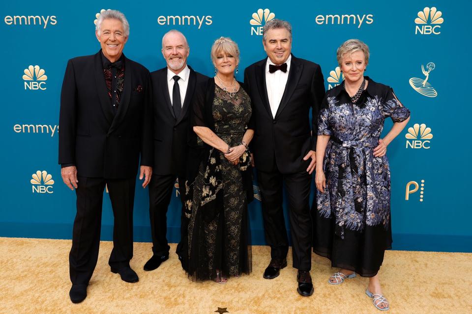 Barry Williams, Mike Lookinland, Susan Olsen, Christopher Knight, and Eve Plumb of the Brady Bunch