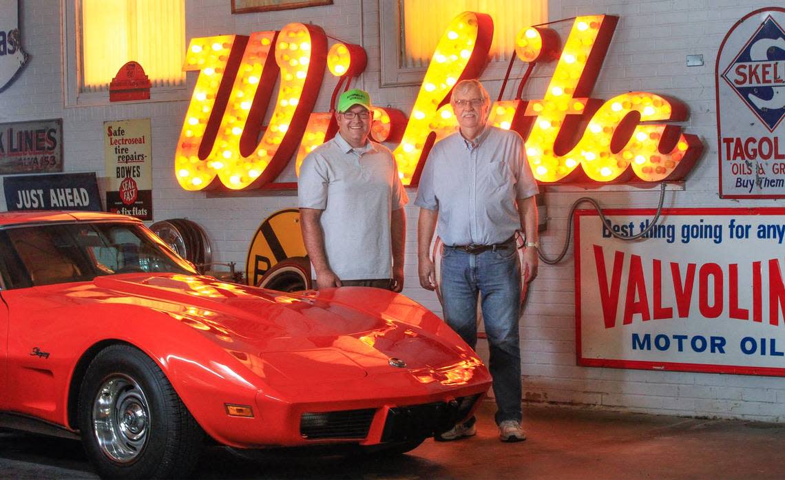 Joshua Blick, left, photographed in 2017 with Automobilia Moonlight Car Show & Street Party founder Gary Carpenter, right, when Carpenter sold him the show.