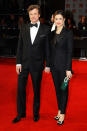 LONDON, ENGLAND - FEBRUARY 12: (UK TABLOID NEWSPAPERS OUT) Colin Firth and Livia Giuggioli attend The Orange British Academy Film Awards 2012 at The Royal Opera House on February 12, 2012 in London, England. (Photo by Dave Hogan/Getty Images)