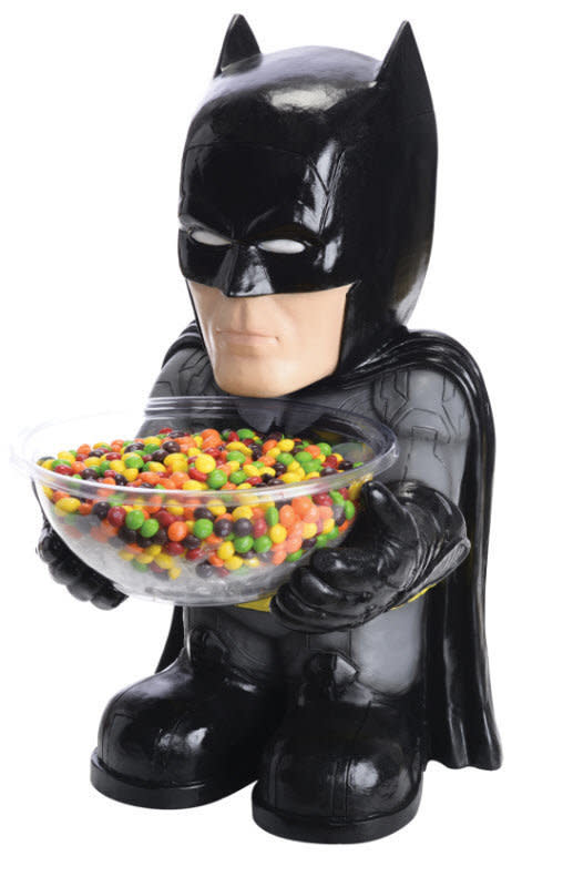 Get it here from <a href="https://www.halloweenexpress.com/batman-candy-holder-p-30336.html" target="_blank">Halloween Express</a>, $69.