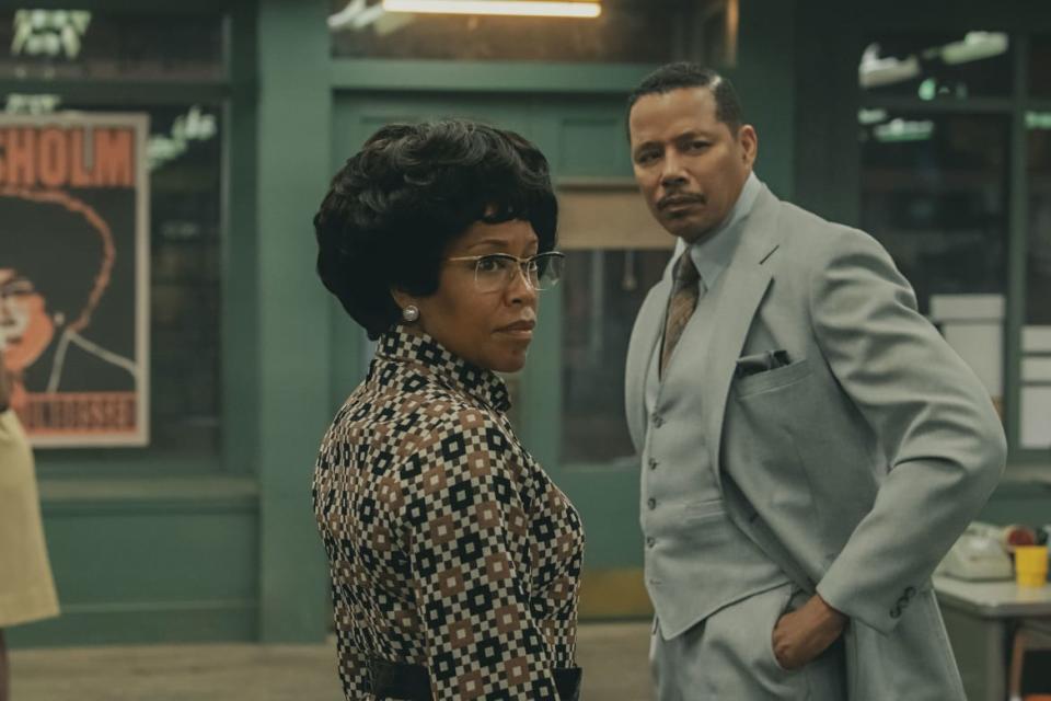 Regina King as Shirley Chisholm and Terrence Howard as Arthur Hardwick Jr.