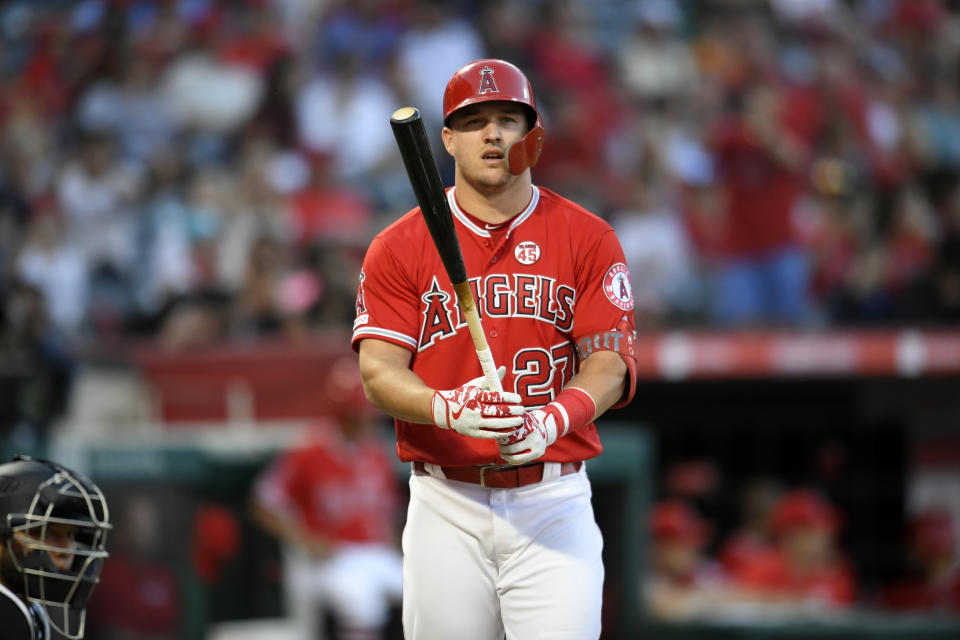 Mike Trout is among the fantasy studs who also have great plate discipline. (Photo by John McCoy/Getty Images)