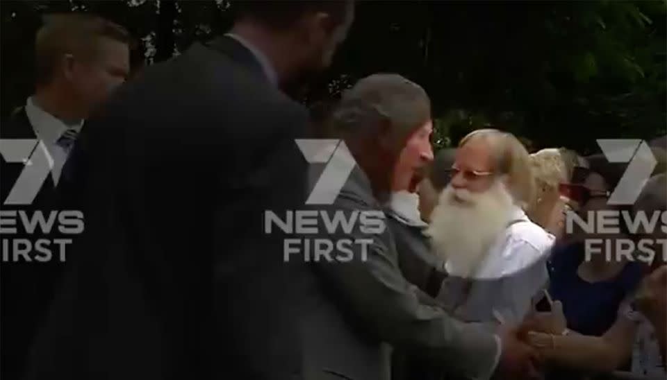 This man was removed from Brisbane's Botanic Gardens. Source: 7 News