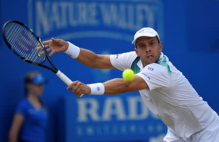 Tennis - Aegon Championships - Queen’s Club, London, Britain - June 23, 2017 Luxembourg's Gilles Muller in action during his quarter final match against USA's Sam Querrey Action Images via Reuters/Tony O'Brien