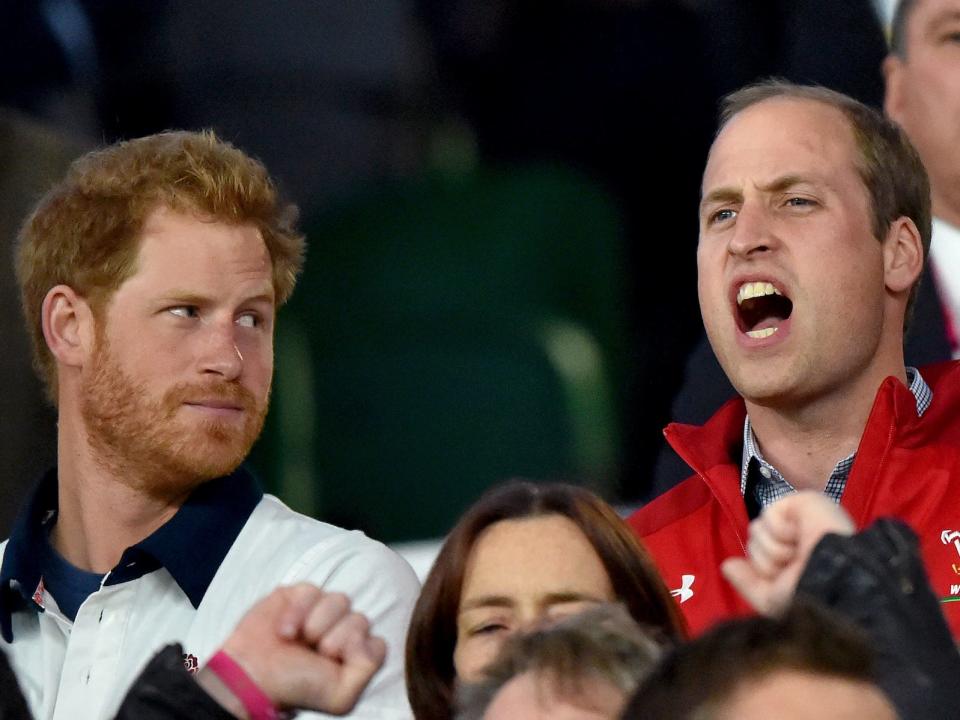 prince william prince harry rugby 