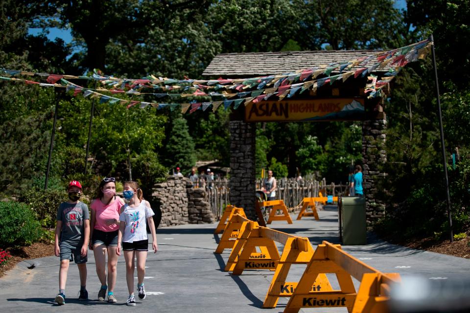 Barricades keep people walking on one-way paths at Omaha's Henry Doorly Zoo & Aquarium in Nebraska. The past 12 weeks at Omaha’s Henry Doorly Zoo & Aquarium have been perplexing for Dennis Pate, zoo director and CEO. On June 1, though, some semblance of normalcy returned when the zoo reopened with many changes and some cooperative weather.