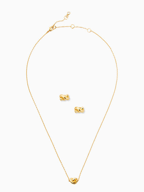 Sailor's Knot Studs and Mini Pendant Bundle (Photo via Kate Spade)