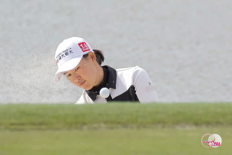 李旻首回合74桿(+2)，領先群雌。TLPGA提供／葉勇宏攝影