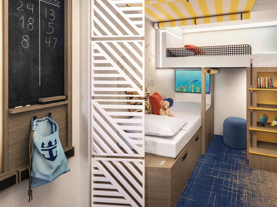A rendering of the children's room in Royal Caribbean's upcoming Icon of the Seas cruise ship