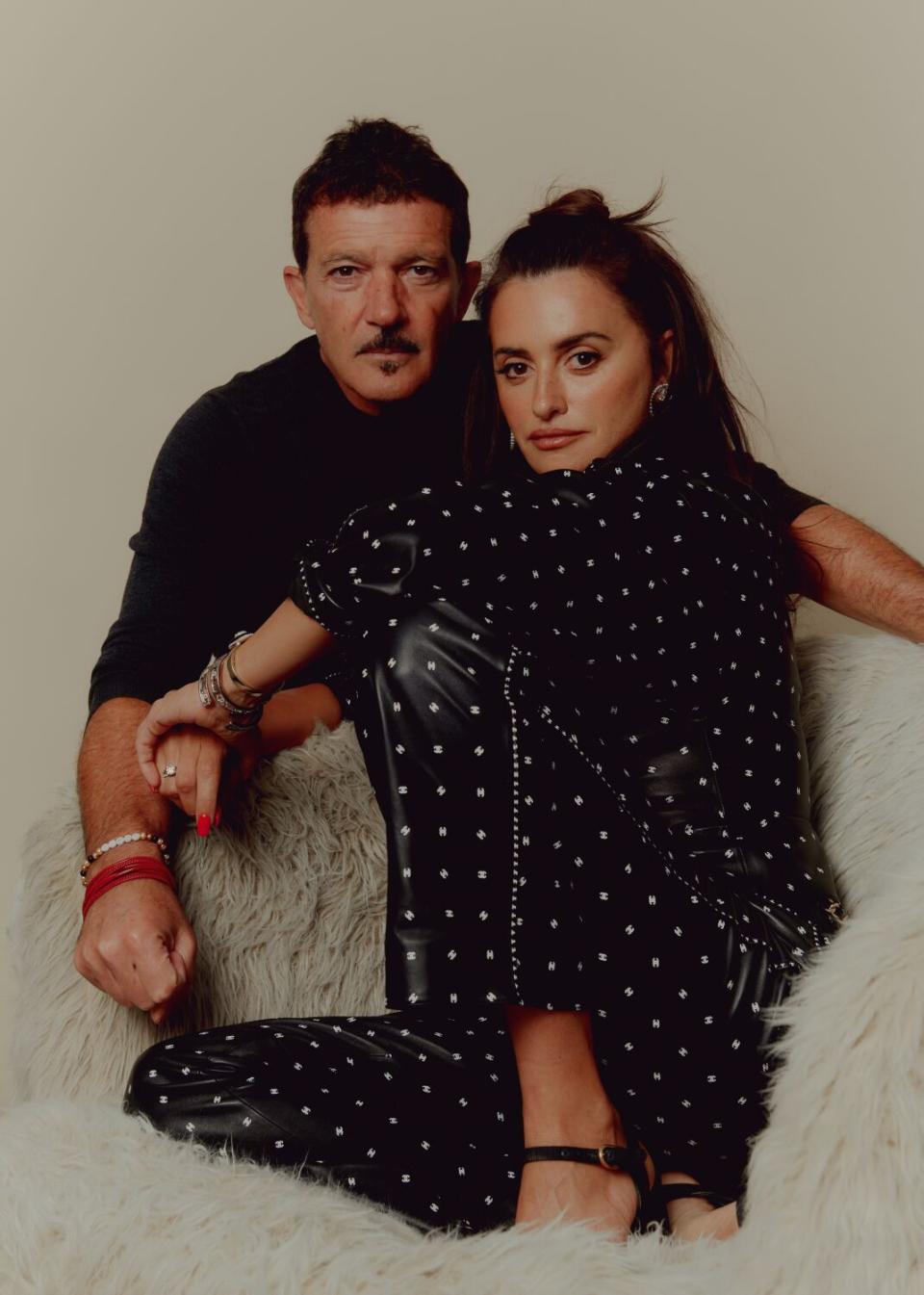 Penelope Cruz and Antonio Banderas pose for a portrait at the Loews Regency New York Hotel.