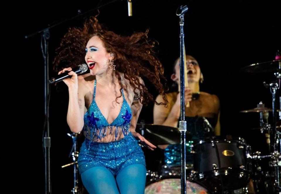 Chappell Roan performs the opening during Olivia Rodrigo's Guts World Tour at Bridgestone Arena in Nashville, Tennessee on Saturday, March 9, 2024.