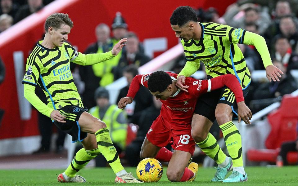 Liverpool vs Arsenal player ratings: William Saliba stars in defence as he bullies Cody Gakpo