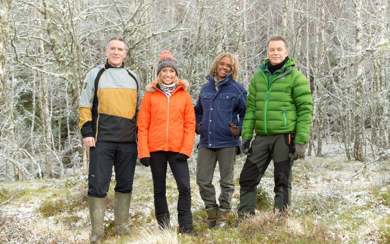 WinterWatch team from the left, Lolo Williams, Michaela Strachan, Gillian Burke and Chris Packham