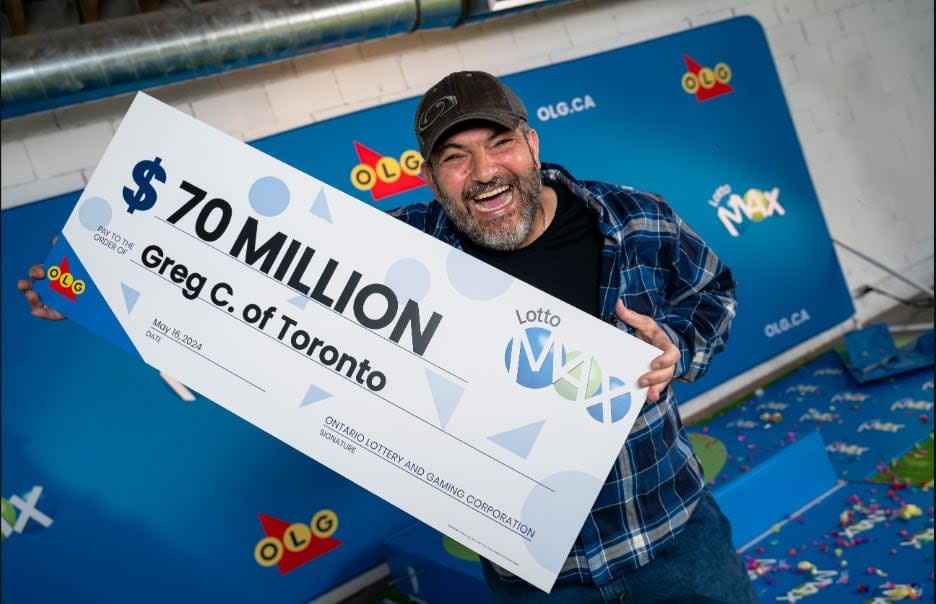 Greg Chialtas won $70 million playing the lottery last month. (OLG - image credit)