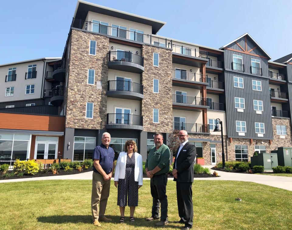 After years of delay, the Hotel Canandaigua on Canandaigua Lake is open, and here are some of the people who made it happen: Stan Ol, Kim Boyce, Rob Murphy and Paul Walters.