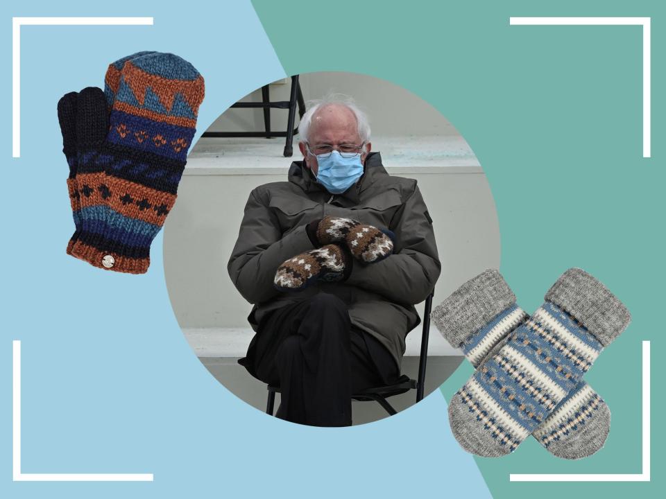 <p>Bundle up in Bernie-inspired style this winter with your own pair of cosy mitts</p> (iStock/The Independent)