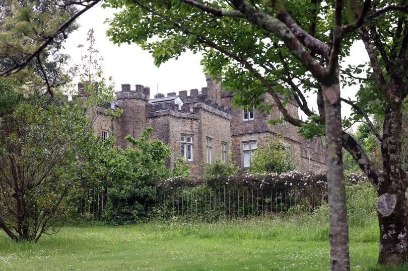 Clyne Castle peeks through the trees