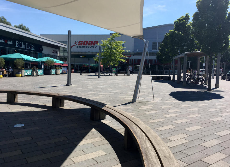 Ghost town: Bristol city centre during England’s last World Cup game against Sweden on Saturday. (SWNS)