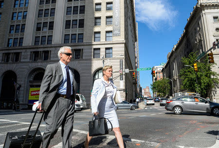 Chief Deputy State's Attorney Michael Schatzow and Deputy State's Attorney Janice Bledsoe arrive at the courthouse in Baltimore, Maryland, U.S., June 9, 2016. REUTERS/Bryan Woolston