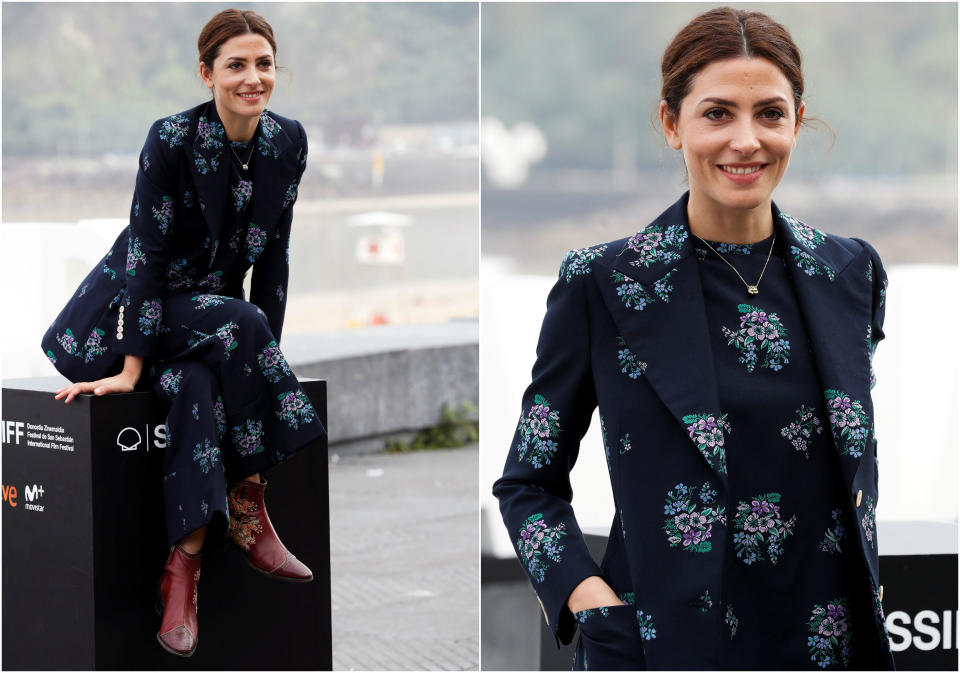 <p>Cada aparición de Bárbara Lennie en el Festival de San Sebastián ha sido un soplo de aire fresco. Este viernes, por ejemplo, se enfundó un acertado traje para promocionar ‘Petra’. (Foto: EFE / Javier Etxezarreta). </p>