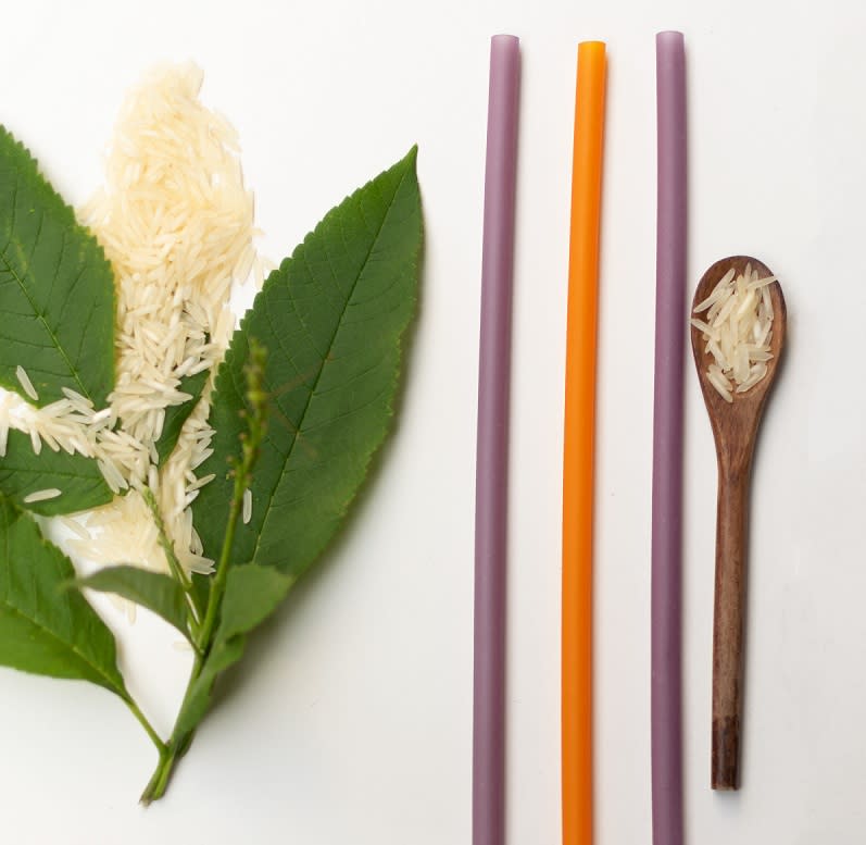 Edible rice straws from Smaart Eats are a sustainable alternative to Plastic straws