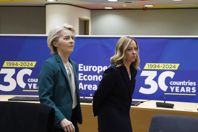 Ursula von der Leyen y Giorgia Meloni