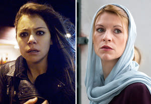 Tatiana Maslany, Claire Danes | Photo Credits: BBC America, Didier Bavarel/Showtime