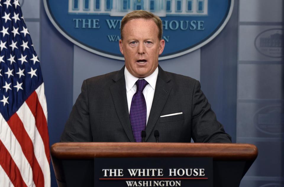 Sean Spicer was often judged more harshly as White House spokesman.