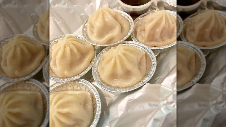 Soup dumplings in cups