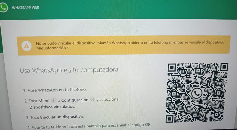 Se cayó WhatsApp Web