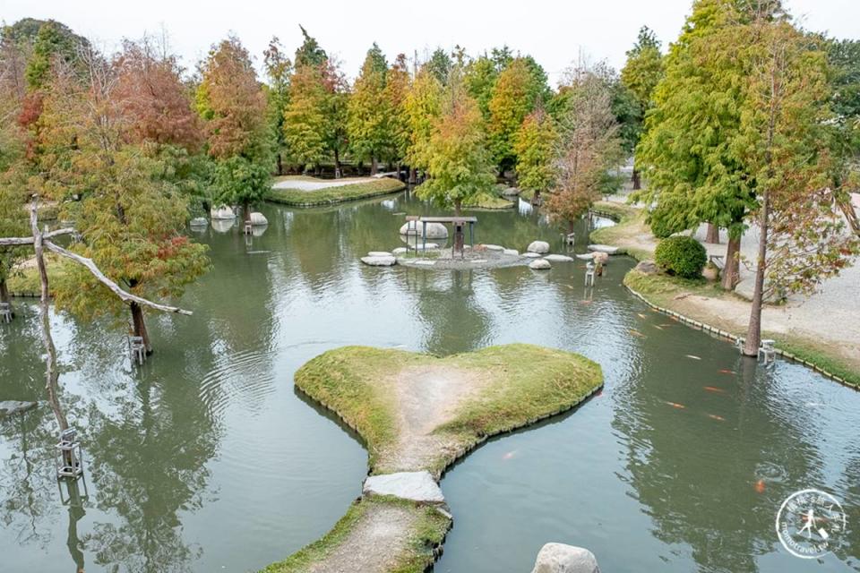 台版「兼六園」在這！雲林日式生態園打卡「愛心小島」，整片落羽松超好拍