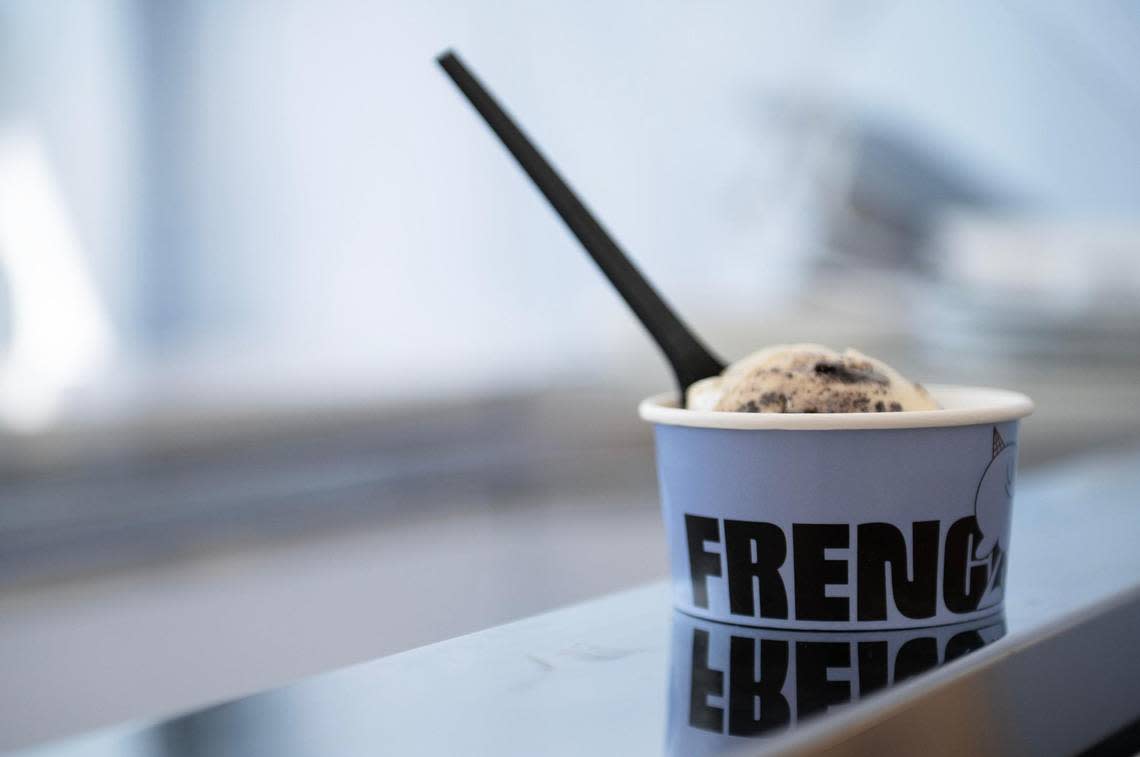 A scoop of cookies and cream ice cream at the new French Custard in Brookside. Emily Curiel/ecuriel@kcstar.com