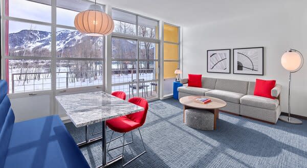 The Aspen Meadow Resort’s rooms recently underwent a renovation led by Suomi Design Works.