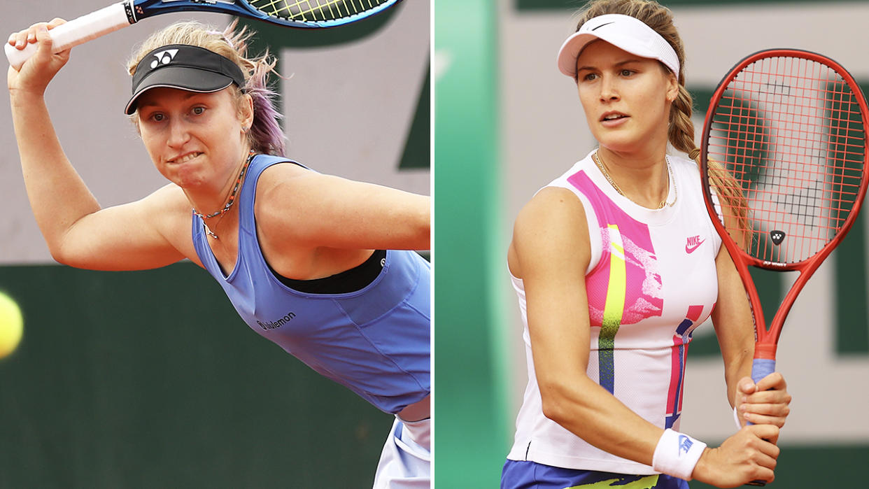 Eugenie Bouchard and Daria Gavrilova, pictured here in action at the French Open.