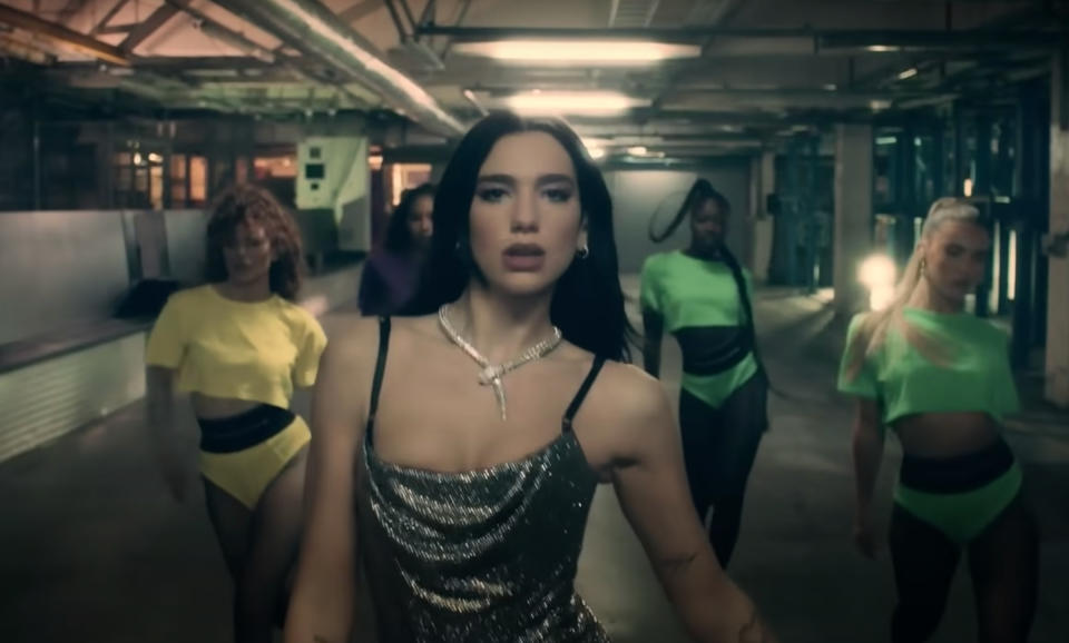 Still of Dua Lipa from video, "Studio 2054 is Back!"<span class="copyright">Dua Lipa/Youtube</span>