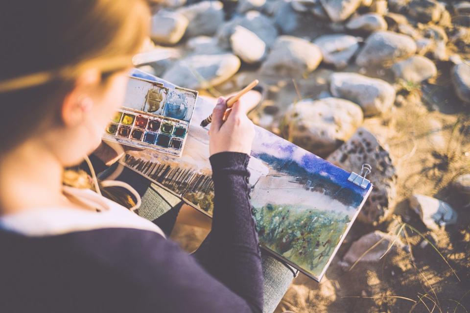 2) Paint with watercolours in the idyllic Trossachs