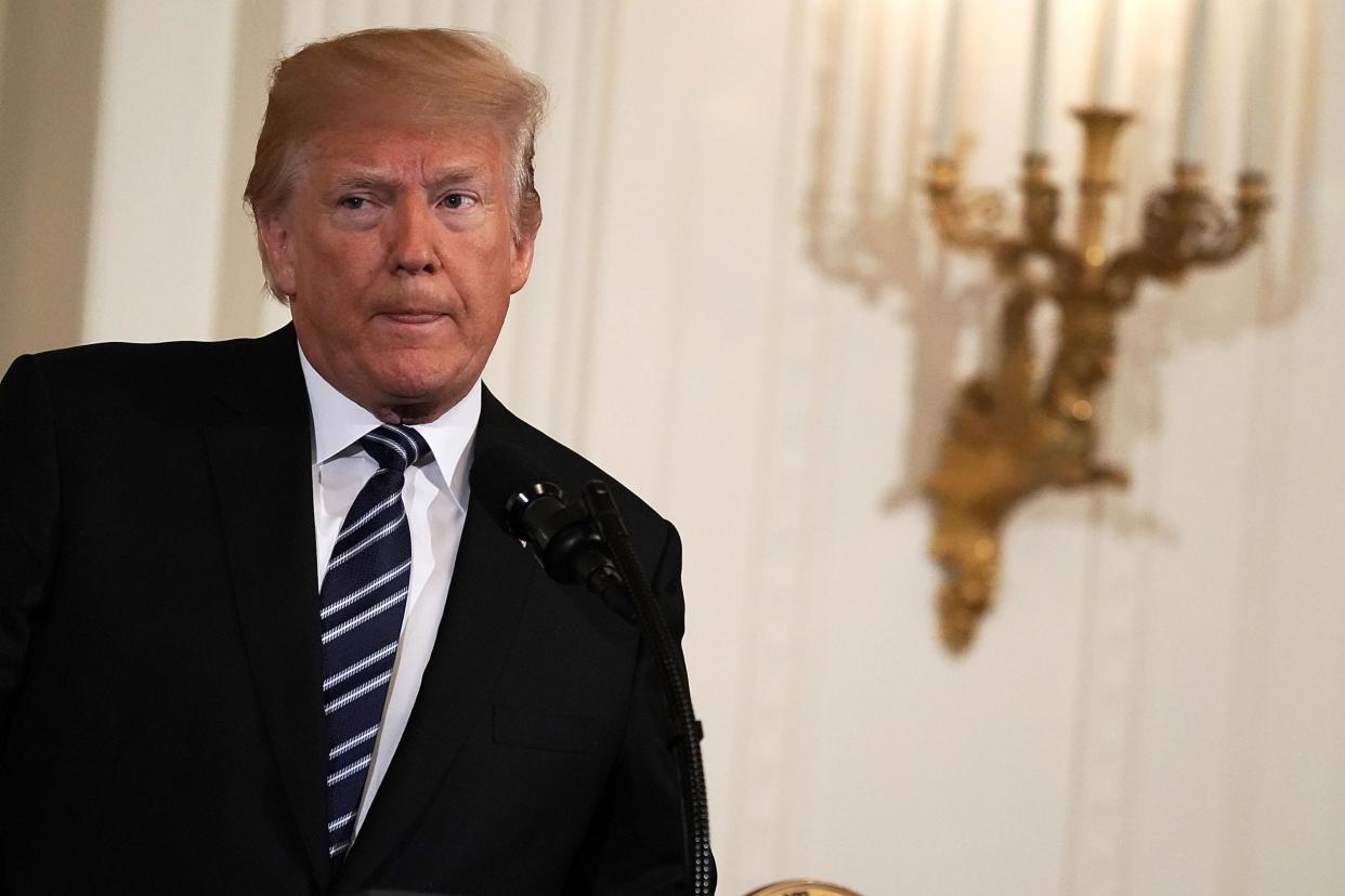 Donald Trump speaks at the East Room of the White House: Alex Wong/Getty Images