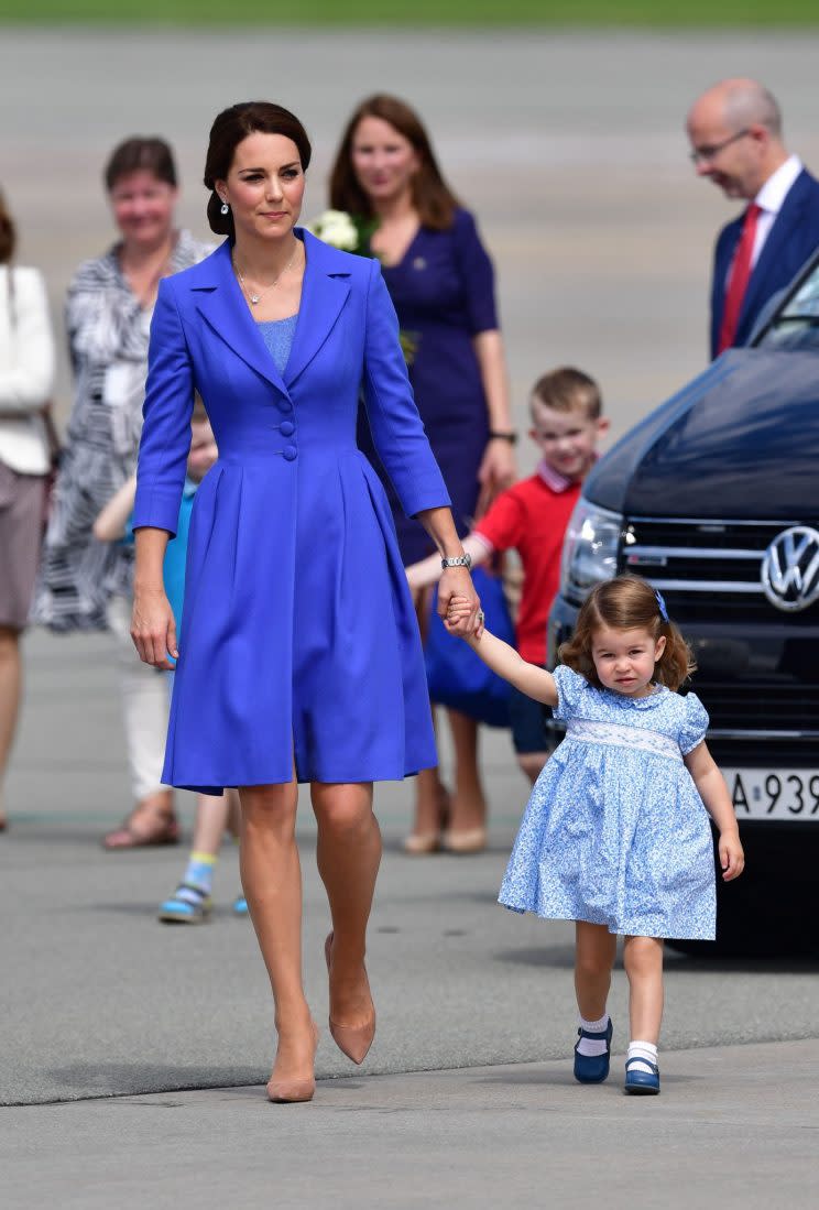 Has the Duchess of Cambridge started twinning with Princess Charlotte? [Photo: PA]