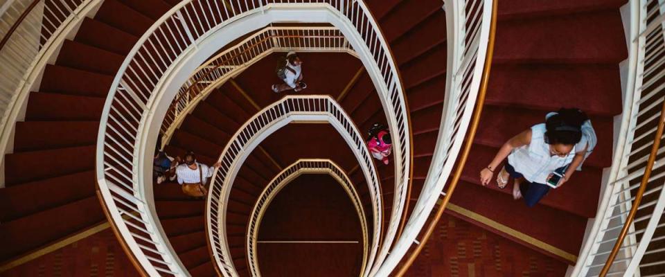 Spiral staircase at Stanford University